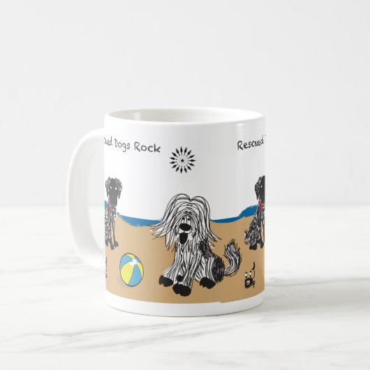 救助は石のマグの後をつけます コーヒーマグカップ (正面左)