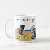 救助は石のマグの後をつけます コーヒーマグカップ (左)