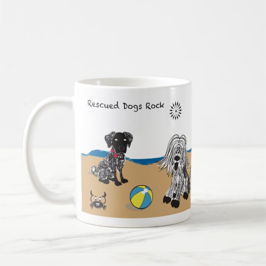 救助は石のマグの後をつけます コーヒーマグカップ (左)