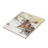 救助へのサンベルナール峠犬 タイル (側面)