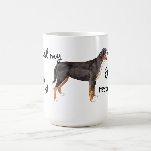 救助より素晴らしいスイス山犬 コーヒーマグカップ (中央)