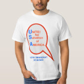 救助アメリカの2018/2020回の投票民主党員を結合して下さい Tシャツ (正面)