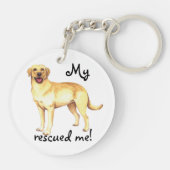 救助イエロー・ラブラドール・レトリーバー キーホルダー (裏面)