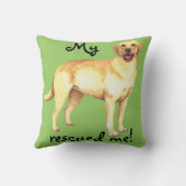 救助イエロー・ラブラドール・レトリーバー クッション (裏面)