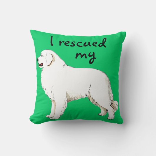 救助グレート・ピレニーズ クッション (正面)