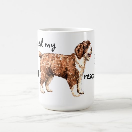 救助スペインの水犬 コーヒーマグカップ (中央)