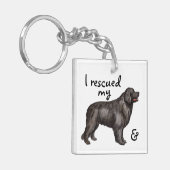 救助ニューファンドランド キーホルダー (正面左)