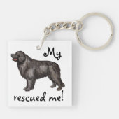 救助ニューファンドランド キーホルダー (裏面)