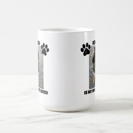 救助パーソナライズされたされたお気に入りのは私の品種15oz コーヒーマグカップ (中央)