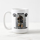 救助パーソナライズされたされたお気に入りのは私の品種15oz コーヒーマグカップ (左)