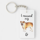 救助ブルドッグ キーホルダー (正面)