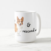 救助ペンブラークウェルシュコーギー コーヒーマグカップ (正面右)