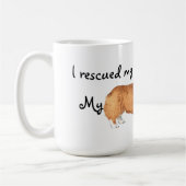 救助ペンブラークウェルシュコーギー コーヒーマグカップ (左)