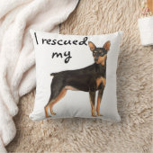 救助ミニピンシャー クッション (ブランケット)