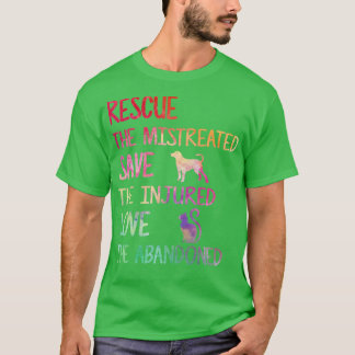 救助ラヴ救ィペット保護動物ボランティアのギフト Tシャツ
