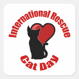 救助国際的猫の日 スクエアシール