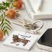 救助場スパニエル犬 キーホルダー (正面右)