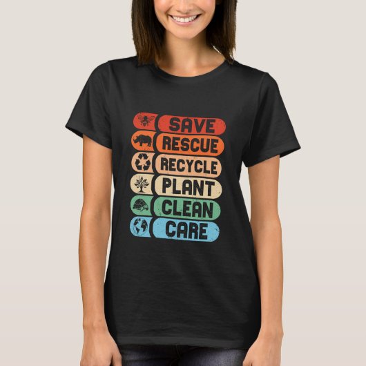 救助救リサイクルアースデイ Tシャツ (正面)