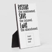 救助救愛のペットパーソナライズされたの養子写真 フォトプラーク (側面)