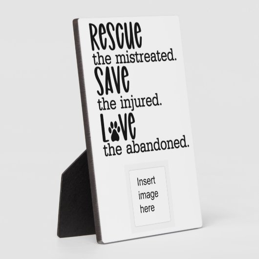 救助救愛のペットパーソナライズされたの養子写真 フォトプラーク (側面)