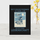 救助泳ぐ人デザインガードビーチ カード (黄色い花)