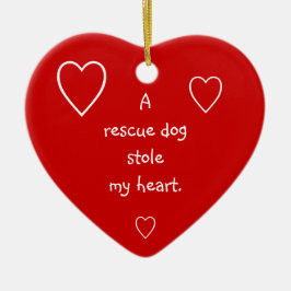 救助犬のストール私のハートのオーナメント セラミックオーナメント