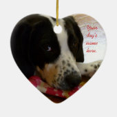 救助犬のストール私のハートのオーナメント セラミックオーナメント (裏面)