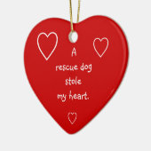 救助犬のストール私のハートのオーナメント セラミックオーナメント (左)