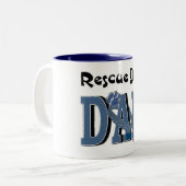 救助犬のパパ ツートーンマグカップ (正面左)