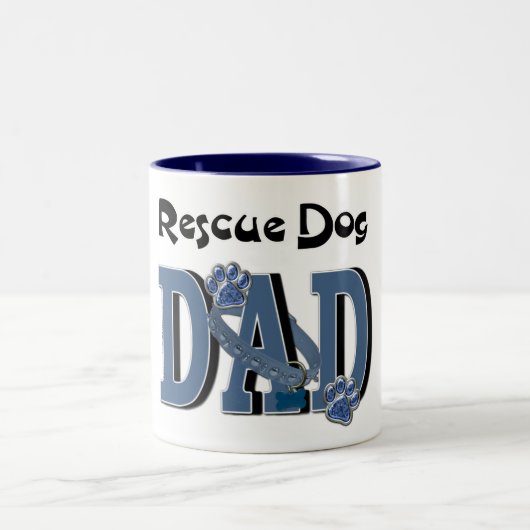救助犬のパパ ツートーンマグカップ (中央)