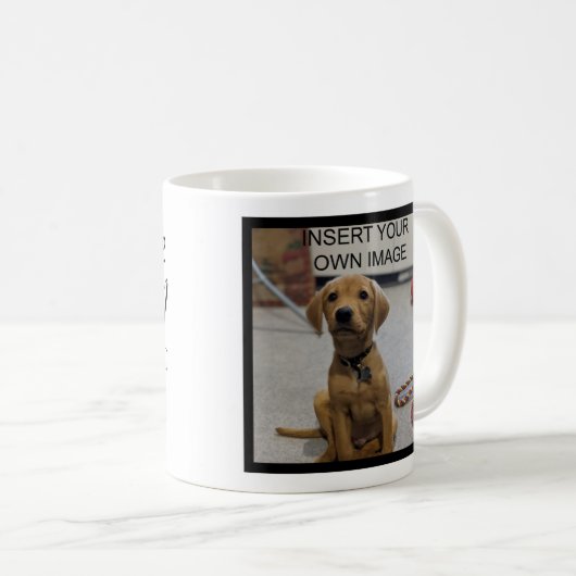 救助犬の母の英雄写真マグ コーヒーマグカップ (正面右)