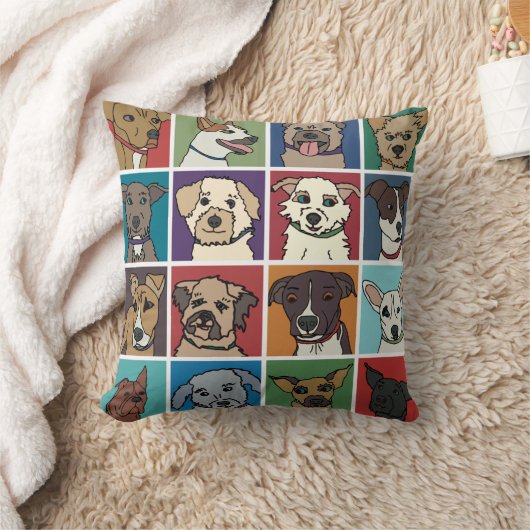 救助犬の漫画 クッション (ブランケット)