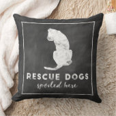 救助犬はヴィンテージの黒板をここにだめにしました クッション (ブランケット)
