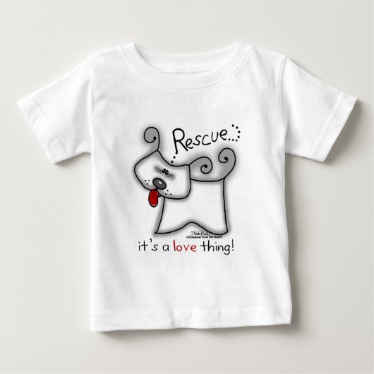 救助犬…それは愛の事だ ベビーTシャツ (正面)