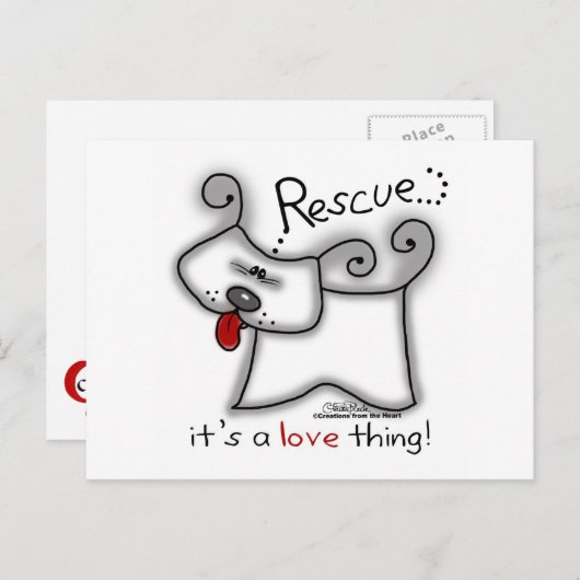 救助犬…それは愛の事だ ポストカード (正面/裏面)
