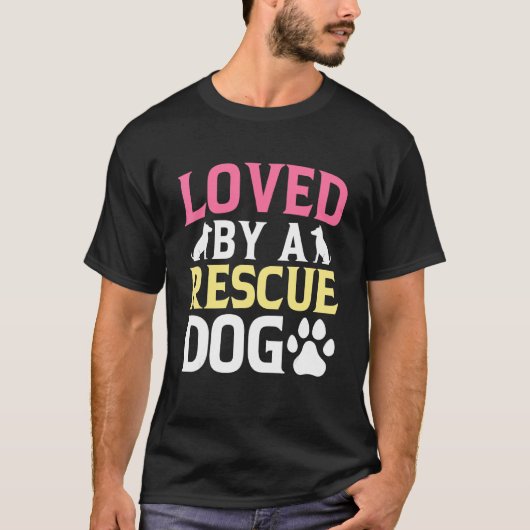 救助犬、野生生物、犬の救助、サヴィンに愛される Tシャツ (正面)