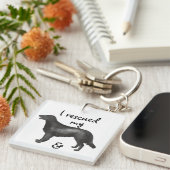 救助用フラットコートレトリバー キーホルダー (正面右)