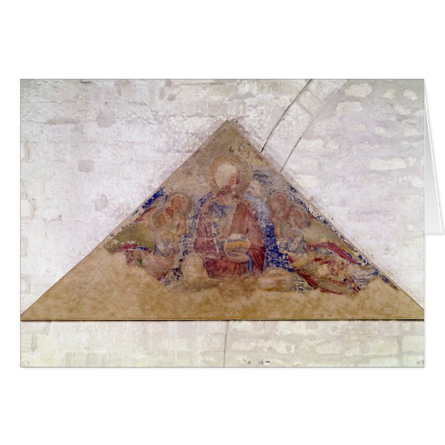 救助者の天恵1341年を描写するTympanum (正面横)