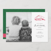 救助者は生まれる休日の写真カード- Winterberryです シーズンカード (正面/裏面)