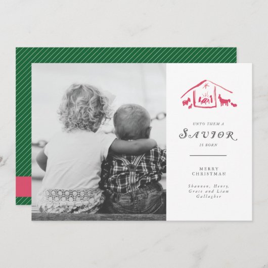 救助者は生まれる休日の写真カード- Winterberryです シーズンカード (正面/裏面)