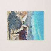 救助荷車を引く馬食べの干し草 ジグソーパズル (横)