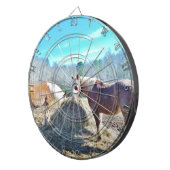 救助荷車を引く馬食べの干し草 ダーツボード (正面右)