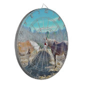 救助荷車を引く馬食べの干し草 ダーツボード (正面左)