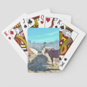 救助荷車を引く馬食べの干し草 トランプ (裏面)