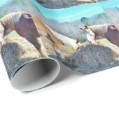 救助荷車を引く馬食べの干し草 ラッピングペーパー (ロールコーナー)