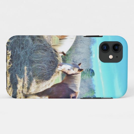 救助荷車を引く馬食べの干し草 Case-Mate iPhoneケース (裏面(横))