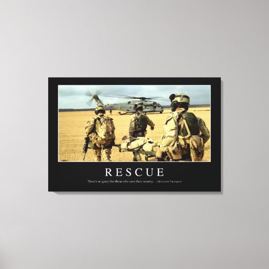 救助：感動的引用文2 キャンバスプリント (正面)