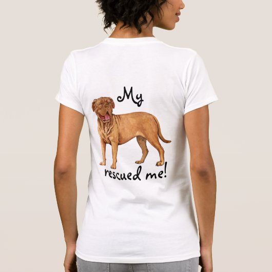 救助Dogue de Bordeaux Tシャツ (裏面)