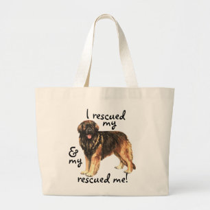 救助Leonberger ラージトートバッグ