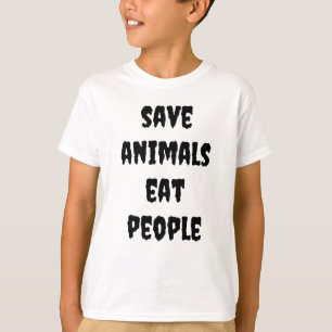 救動食べ物人 Tシャツ